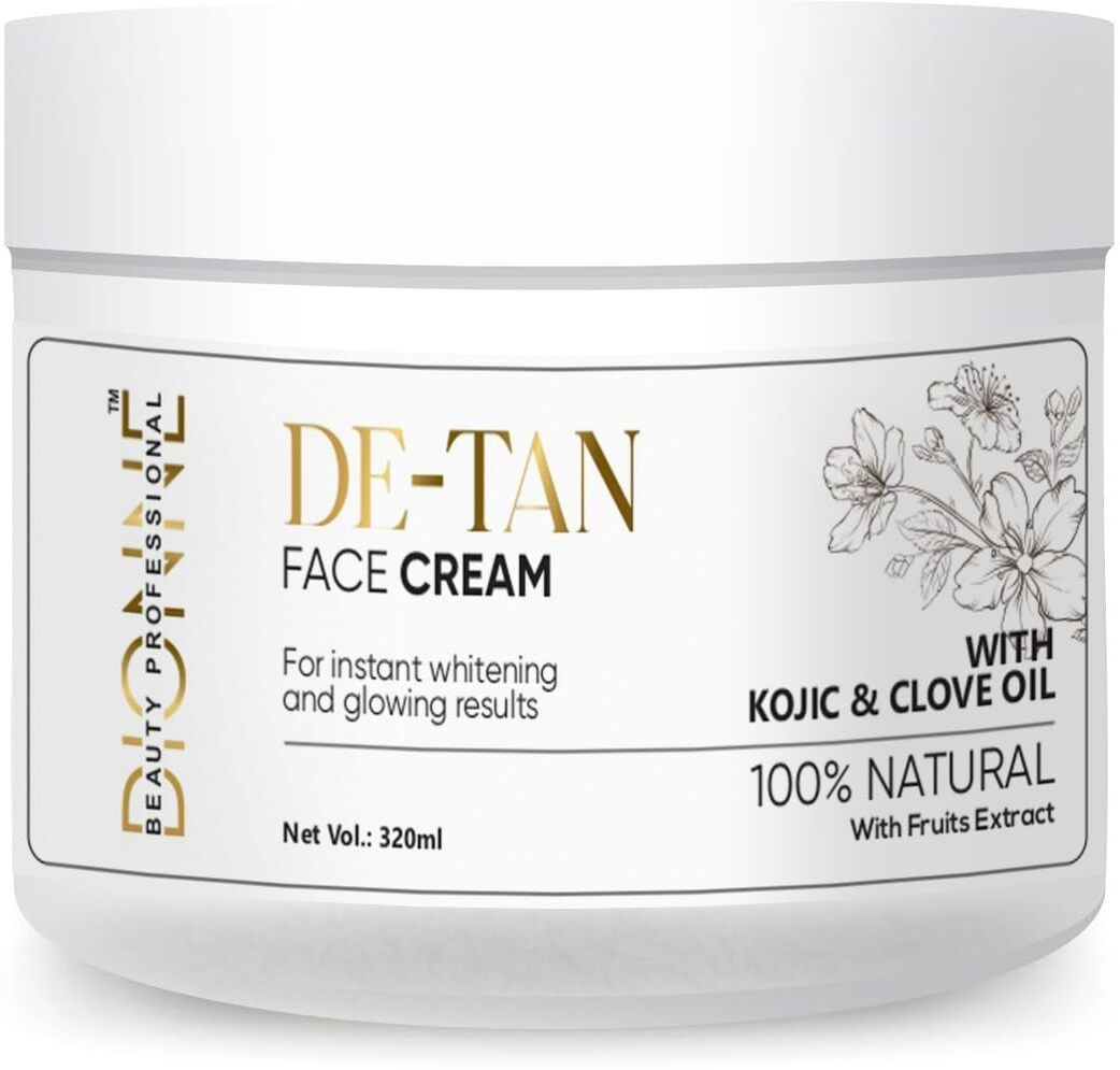 Dionne Beauty Professional De-Tan Face Cream With Kojic Acid, Clove Oil For Men & Women  (320 ml)