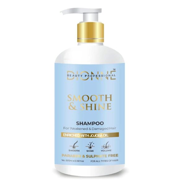 Dionne Beauty Professional Smooth & Shine Shampoo |Revives Damaged Hair with Jojoba Oil