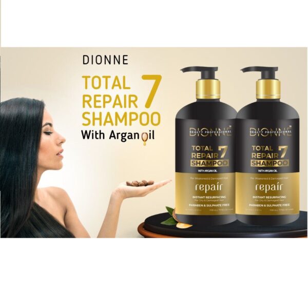 Dionne Beauty Professional Total Repair 7 Shampoo with Argan Oil for Dry & Weak Hair