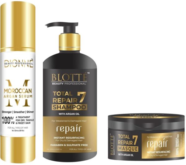Dionne  BEAUTY PROFESSIONAL Total Repair 7 Shampoo, Masque and  Argan oil Hair Serum